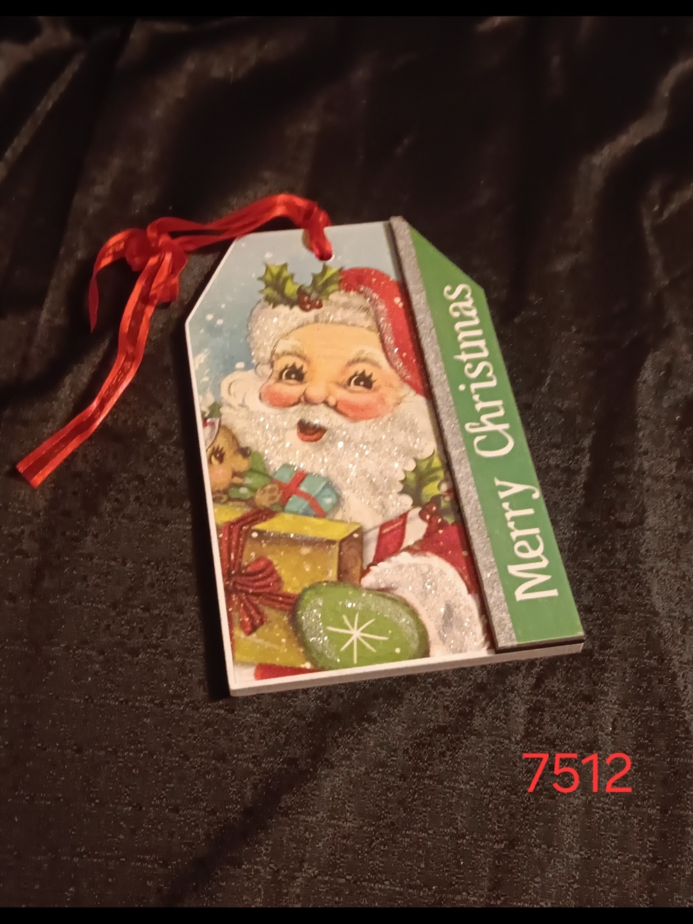 4 Hobby Lobby Wooden Santa Gift Tag Ornaments
